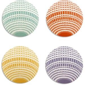 S.Wert Set of 4 Berlin Disco Color Coasters Made in Germany